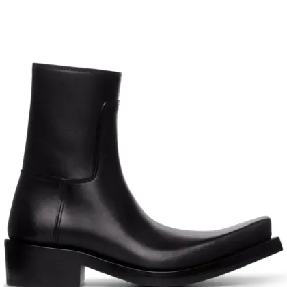 BALENCIAGA Santiago Leather Boots Black USD876.00